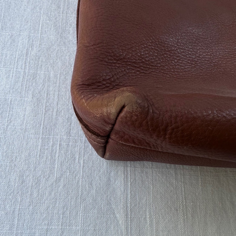 Madewell Zip Top Transport Crossbody Tote Bag English Saddle Brown Leather Small - Picture 6 of 7
